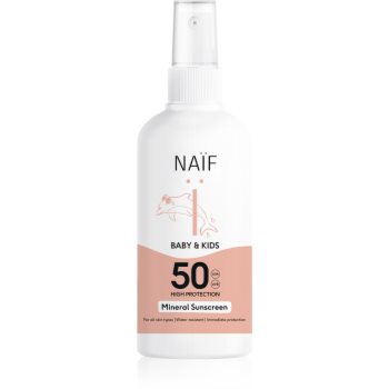 Naif Baby & Kids Mineral Sunscreen SPF 50 spray protector pentru plajă pentru copii - imagine 2
